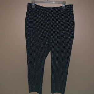 Chico's Black Polka Dot Cropped Pants